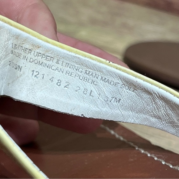 Tory Burch Yellow Patent Leather Cameron Thong Sandals - Picture 8 of 8